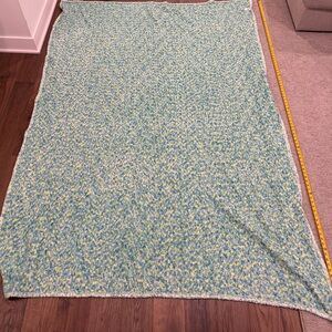 Your Zone Green & Blue Marled Plush Fleece Throw Blanket